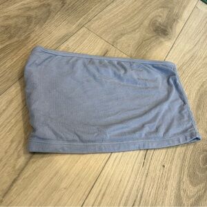 Klassy Network Ribbed Blue Tube Top